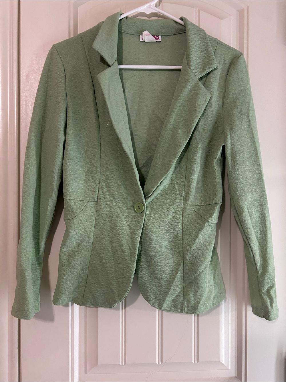 Women’s Mint Green Single-Button Blazer